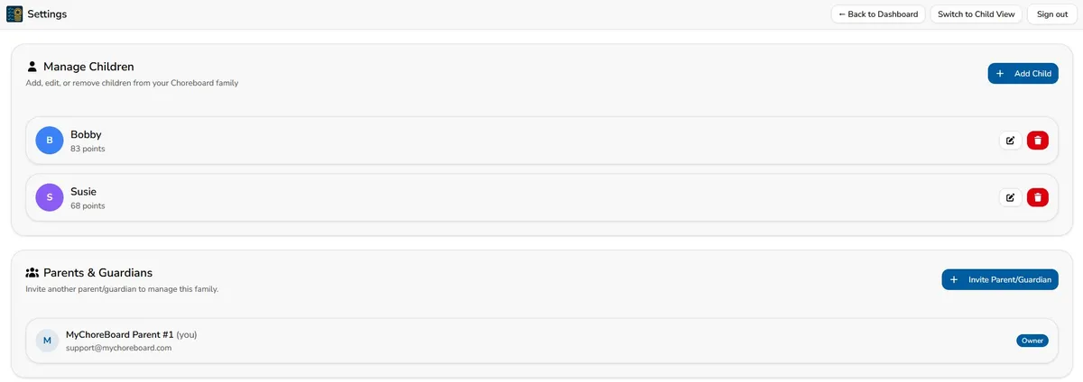 New Feature: Invite Another Parent or Guardian