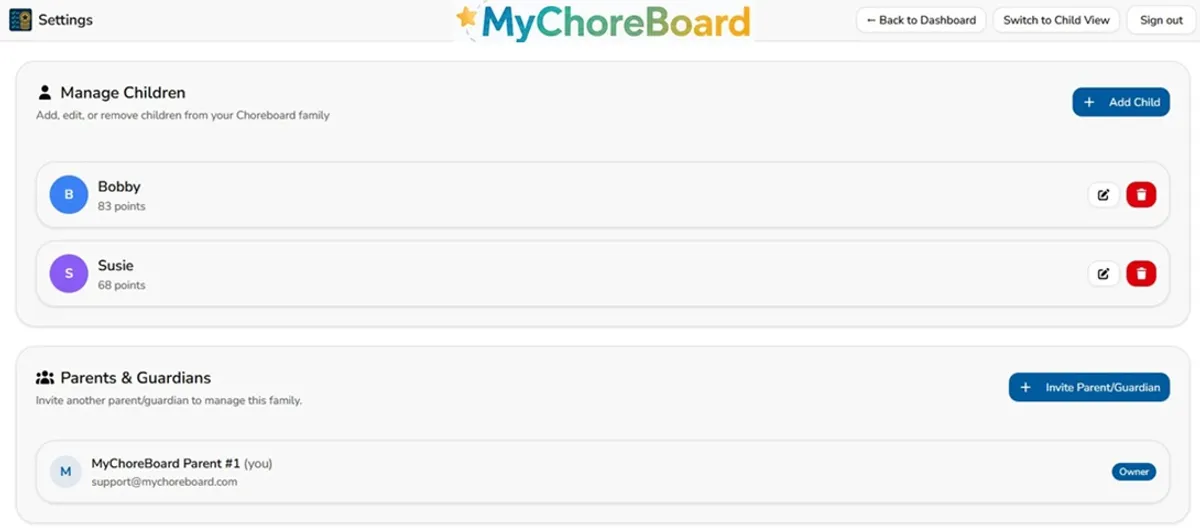 New Feature: Invite Another Parent or Guardian