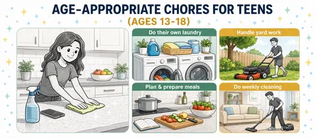 Age-Appropriate Chores for Teens (Ages 13+)