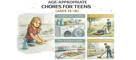 Age-Appropriate Chores for Teens (Ages 13+)
