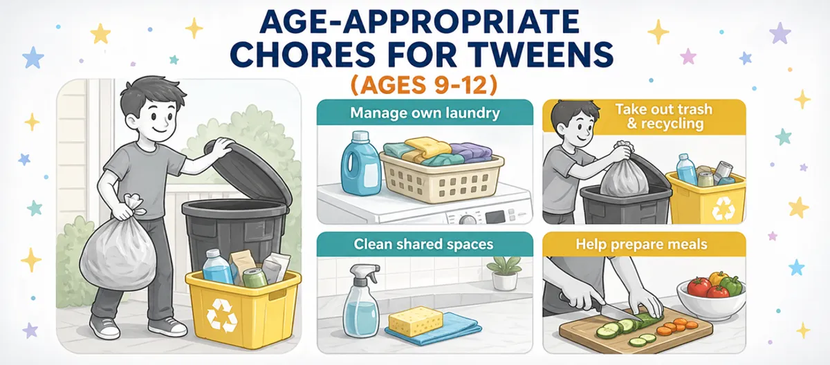 Age-Appropriate Chores for Tweens (Ages 9–12)