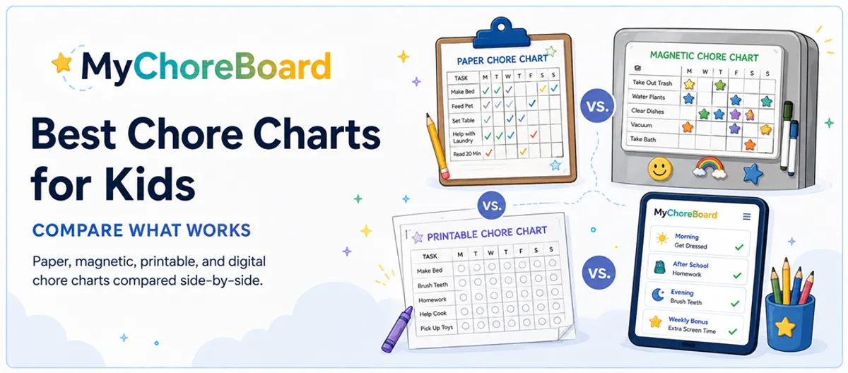 Best Chore Charts for Kids in 2026: Printable, Magnetic, Velcro, Fridge, and Digital Options
