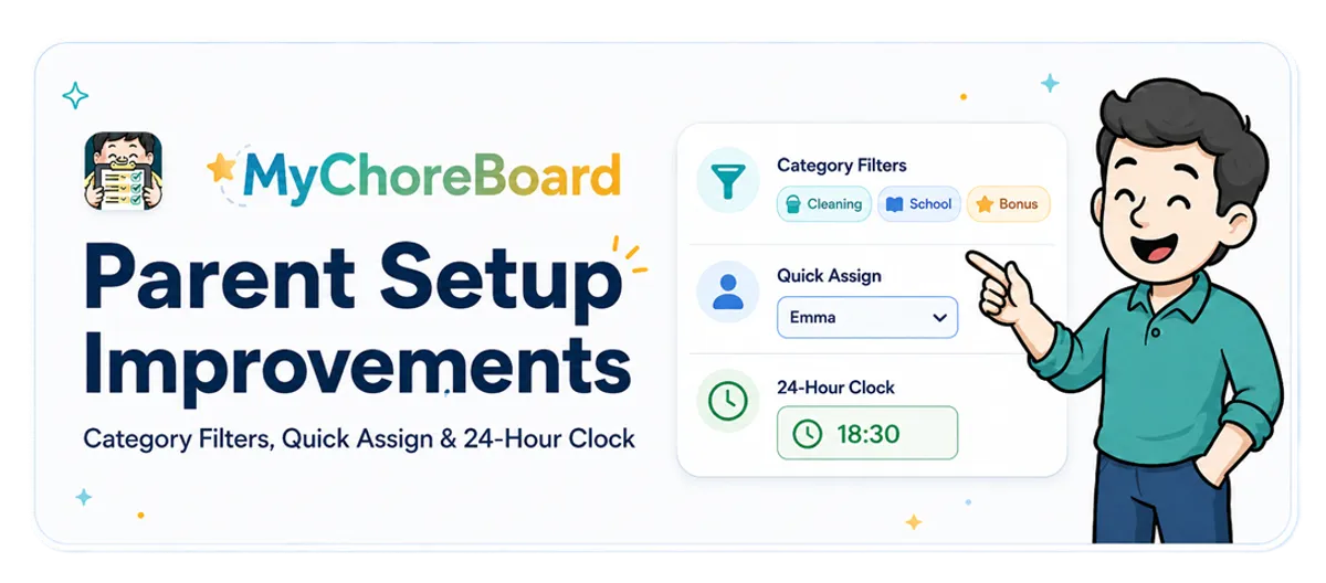 More Enhancements: Category Filters, Quick Assign & 24-Hour Clock