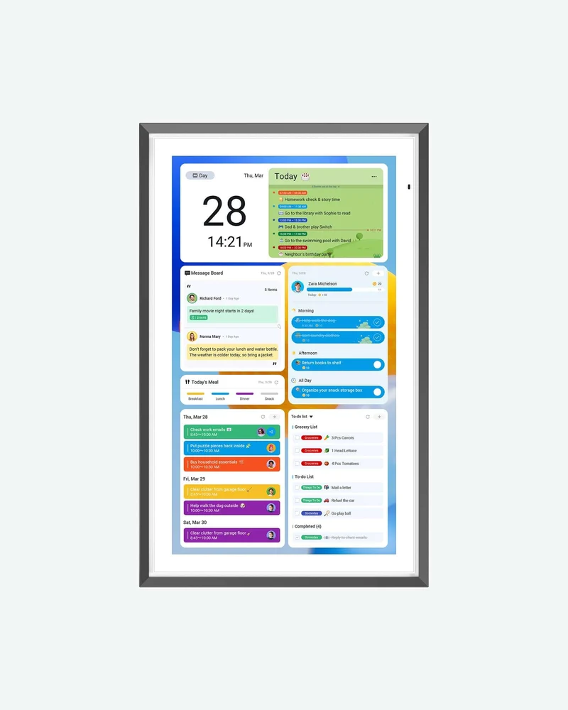 ApoloSign 21.5-inch digital family calendar in black