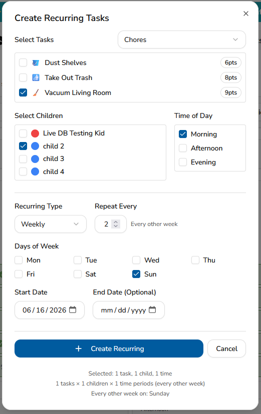 side-right w-800 h-800 The create recurring task assignments screen
