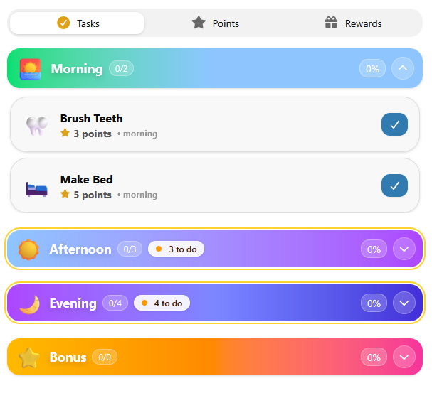 side-right w-430 h-430 Focus-friendly child task sections in MyChoreBoard