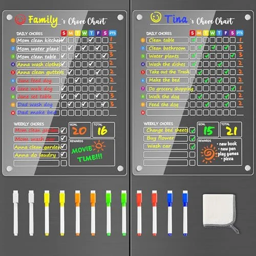 Acrylic Magnetic Chore Chart reward image